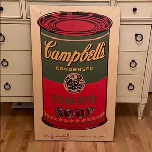 ANDY WARHOL Campbell’s print on canvas